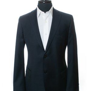 Luigi Bianchi Mantova Navy Blue Pinstriped Suit